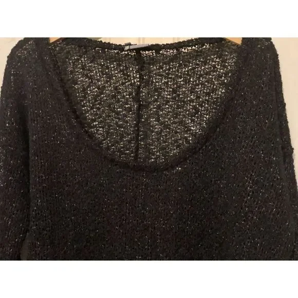 Urban Outfitters Sparkle & Fade Shimmer Knit 3/4 Sleeve Crop Top - Picture 4 of 8